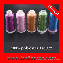 100 % polyester 120D/2 fil de broderie